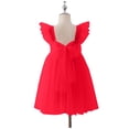 thumbnail image 7 of Ugoldhm Girls Ruffle Sleeve Polka Dot Tulle Dress - Square Neck Party & Wedding Flower Girl Gown (2-8 Years), 7 of 7
