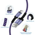 thumbnail image 4 of USB Charger Block,FiveBox 1A USB Wall Charger Block with 1pc Nylon Android Type C Charger Cable USB C Charging Cable 10ft USB Brick Phone Charger Adapter USB Plug Fast Charging Block,Purple, 4 of 8