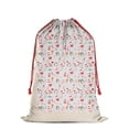 thumbnail image 2 of Christmas Bags Drawstring,Pink Christmas Santa and Penguin Pattern Large Xmas Christmas Gift Bags,Reusable for Xmas and New Year Party Favors and Supplies,27.6" X 19.7", 2 of 5