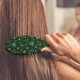 thumbnail image 3 of Dark Green Christmas Tree and Star Pattern Hair Brush,Girls Detangling Hair Brush,Glide Through Tangles with Ease for Wet & Dry Hair,8.8"X2.8", 3 of 7