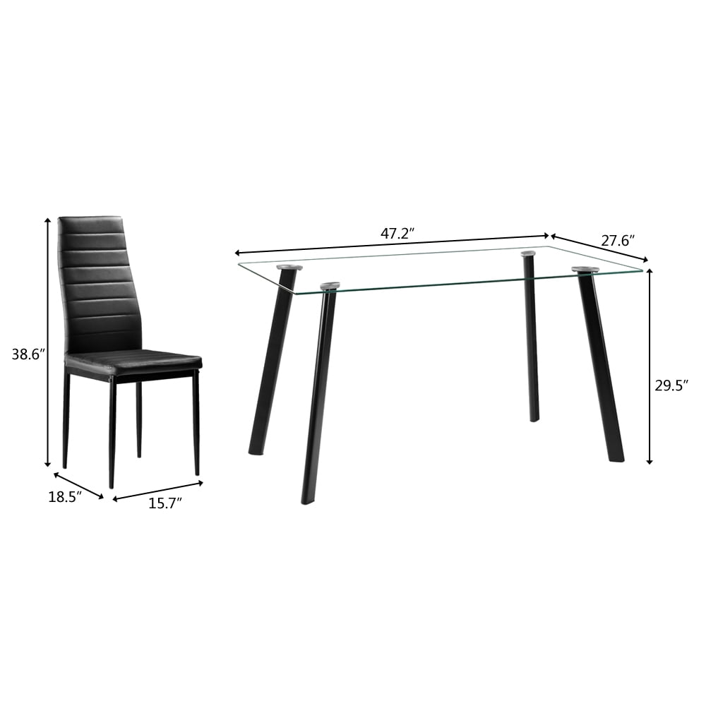 Kepooman 5Pcs Dining Table Set, Perfect for Bar/Kitchen/Breakfast Nook/Dining Room Kepooman 5Pcs Dining Table Set, Perfect for Bar/Kitchen/Breakfast Nook/Dining Room