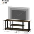 thumbnail image 2 of Modern TV Stand for 50" Television, Entertainment Center with Open Storage Shelves for Living Room, Walnut, 2 of 6