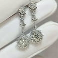 thumbnail image 4 of Fashion Anniversary Gift Cubic Zircon 925 Silver Drop Earring Jewelry A Pair, 4 of 4