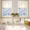 thumbnail image 4 of Blue Shell Kitchen Curtains and Valances Set, Conch Purple Coral Bubble Ocean Creature Rod Pocket Window Valance 18 Inch Window Curtain Panels for Living Room Bedroom Laundry, 27.5x36in, 3 Pieces, 4 of 7