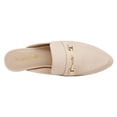 thumbnail image 4 of Women Flat Mules Pointed Toe Slip On Slides Buckle Detail Backless Loafers Comfortable Casual Shoes, 4 of 7