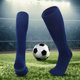 thumbnail image 4 of Calcetines De Fútbol Calcetines hasta la rodilla hasta la pantorrilla, calcetines con refuerzo para la pierna, transpirables (niños azules) Likrtyny Para Estrenar, 4 of 8