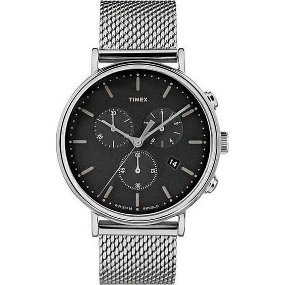 Timex Men's Fairfield Chronograph Mesh Stainless Steel Band Watch TW2R61900