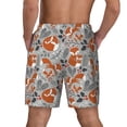 thumbnail image 2 of Lsque Mens Swim Trunks Vintage Blue Fox Family A Pattern - Bathing Suit Compression Liner - Beach Swim Shorts Swimwear - (S-3XL) - Stretch Quick Dry -Large, 2 of 9