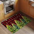 thumbnail image 2 of Entryway Rug 2'x3', Green Christmas Tree Small Rug for Kitchen Bathroom Door Mat Indoor Entrance, Xmas Tree Snowflake Winter Red Plaid Non-Slip Area Rugs Floor Mats Carpet Front Door Rugs, 2 of 8
