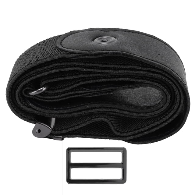 Ceinture élastique pour pantalons et jeans - Ceinture extensible pour femme et homme - Boucle noire, multicolore, XL
