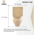 thumbnail image 2 of 5 inch / 12cm Wooden Furniture Legs, Tchosuz Pack of 4 Unfinished Solid Wood Turned DIY Replacement Bun Feet with M8 Hanger Bolts & T-Nuts or Sofa Couch Cabinet Recliner Ottoman Riser, 2 of 6