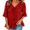 Wine, variant on Tqcoqu Women's Solid Loose Flowy Casual Chiffon Blouse Top,V Neck Tie Front 3/4 Flared Bell Sleeve Ruffle Hem,Pink Women's S-XXXL