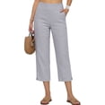 thumbnail image 4 of Pants for Women Casual Work Stretchy Slim Fit Trousers Office Slacks with Pockets, 4 of 6