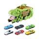 thumbnail image 1 of Juguete para vehículo de transporte de golondrinas, juguete transformador para coche de dinosaurio, vehículo para tragar dinosaurios para niños de 3, Verde 6 Coches, 1 of 8