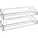 thumbnail image 1 of AMT 2 Pack Acrylic Floating Shelves, 15" L x 3.25" W, Clear Bathroom Wall Shelf, Bookshelves, Invisible Display for Office, Bedroom, Small Gap Allows Water to Escape, Free Screws & Drill Bit, 1 of 5