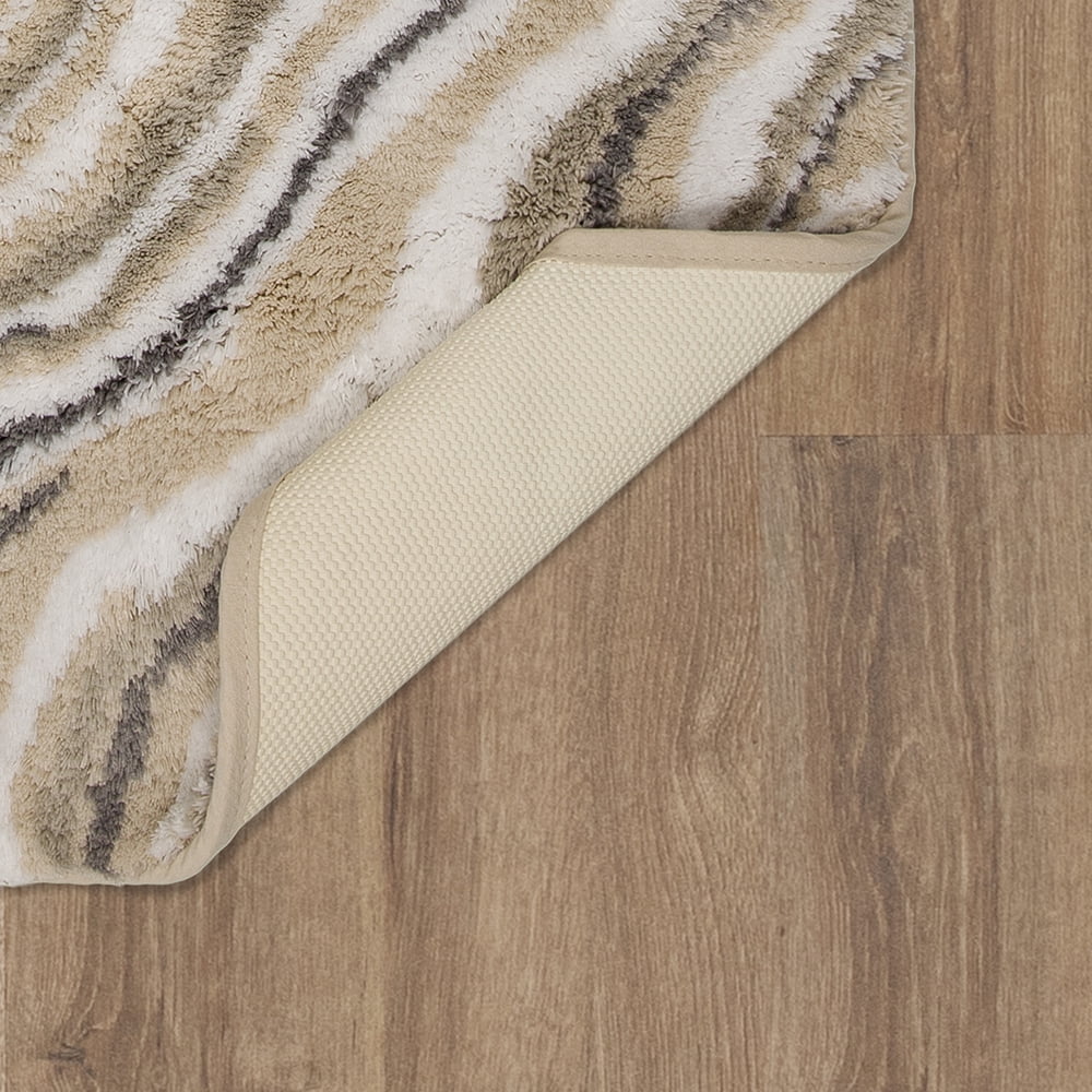 Mohawk Home Serpentine Bath Mat, Taupe, 2' 3" x 3' 9"
