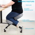 thumbnail image 2 of DRAGONN (By VIVO) Ergonomic Kneeling Chair for Home and Office, Gray, 2 of 8