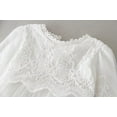 thumbnail image 4 of Baby Girls Long-Sleeve Baptism Dress Christening Gown 18M, 4 of 5