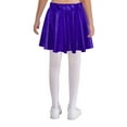 thumbnail image 2 of vastwit Kids Girls Shiny Metallic High Waist Pleated Skirt Athletic Jazz Hip Hop Dance Skater Skort Royal Blue XXS, 2 of 7