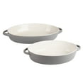 thumbnail image 1 of 10 Strawberry Street Sienna Oval 13" and 10.5" Bakeware Set, Gray, 1 of 4