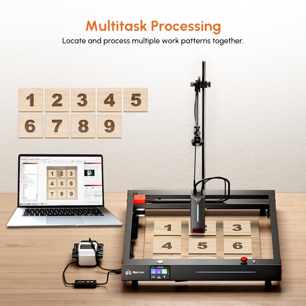 Algo Lightburn Camera for Engraver, 550*800mm Photography Area Engraver Camera, Smart Camera for Engraving Machine Support Multitask Operation, Video Record, Precise Positioning, Work Preview