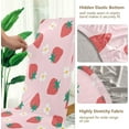 thumbnail image 4 of Strawberry Flowers Pattern Chair Covers Dining Chair Slipcovers Set of 4 Stretch Seat Covers for Dining Room Living Room Hotel Banquet, 4 of 6