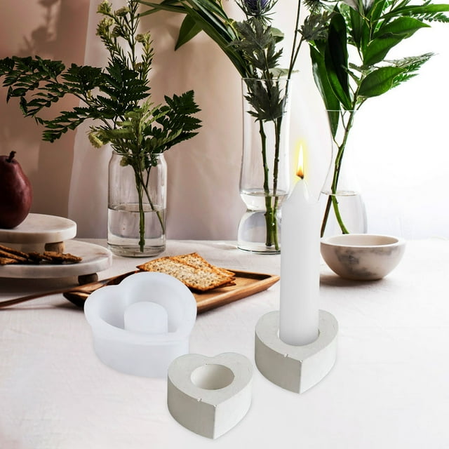 TIMIFIS A Mold Five Pointed Star Circular Heart-Shaped Candle Molds Gypsum Drip Molds Silicone Molds Kitchen Gadgets