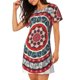 thumbnail image 2 of Easygdp Round Design Camisón de manga corta para mujer, informal, estampado, 2 of 6