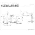 thumbnail image 5 of Kingston Brass KS3275PLBS Restoration 8-Inch Bridge Kitchen Faucet with Sprayer, Oil Rubbed Bronze, 5 of 5