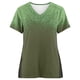 thumbnail image 2 of Puntoco Mujeres Tiy-Dye Manga corta con cuello en V tops Uniforme de trabajo Blusa con estampado degradado Puntoco Puntoco-3041, 2 of 5