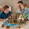 thumbnail image 2 of Set de construcción INSOON Wood Cabin con luz LED, 2570 piezas, 10-12 o más, 2 of 9