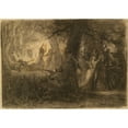 thumbnail image 3 of Jean-François Millet 18x14 Black Modern Framed Museum Art Print Titled - The Rescue of the Daughters of Daniel Boone and Richard&nbsp;Callaway (1851), 3 of 5