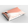 thumbnail image 2 of Ambesonne Salmon Pillow Sham 2 Pack, Wedding Umbrella, 30"x20", Salmon and White, 2 of 3