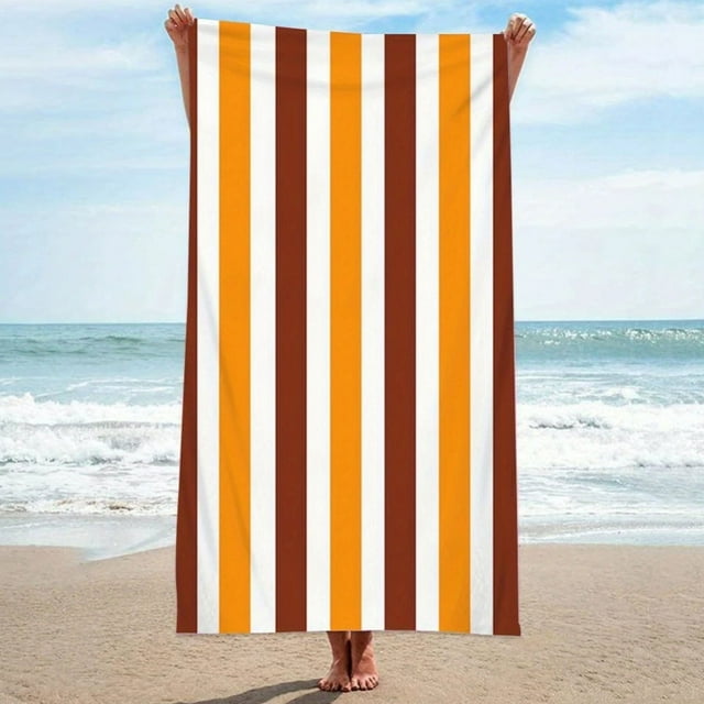 Beach Towel Oversized Striped Pool Towel Adult Men And Women Swimming Travel Towel