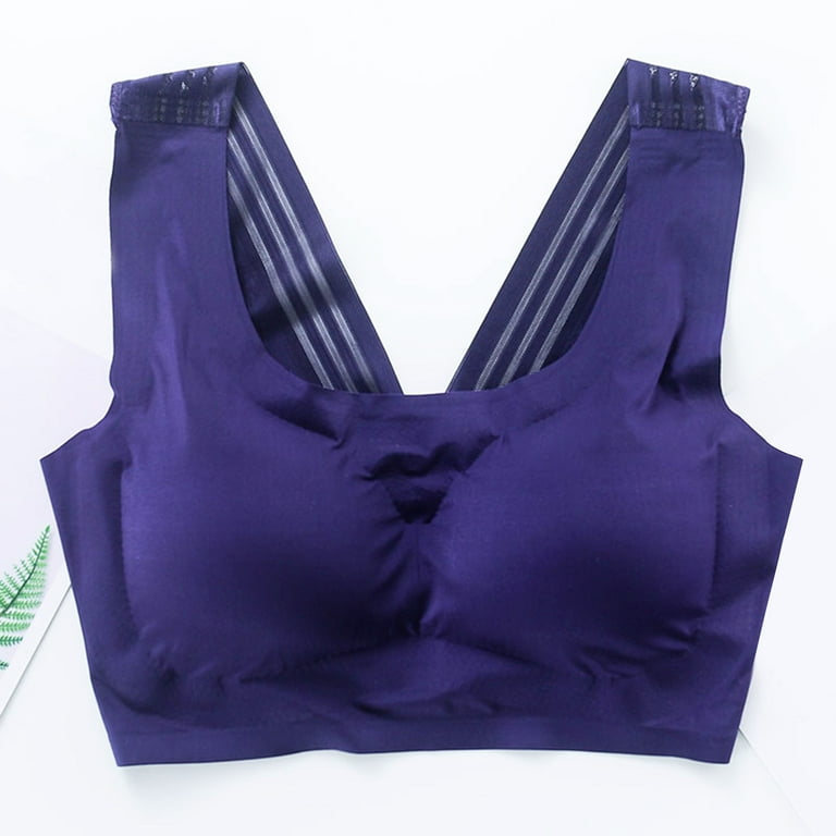 Eashery Bras Compression Wirefree High Support Bra for Women Small
