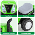 thumbnail image 3 of TLSUNNY 6V Kids Ride on Tractor, Battery Powered Vehicle with Detachable Trailer, Music, Headlights & Foot Pedal Control for Toddlers Boys & Girls, 3 of 8