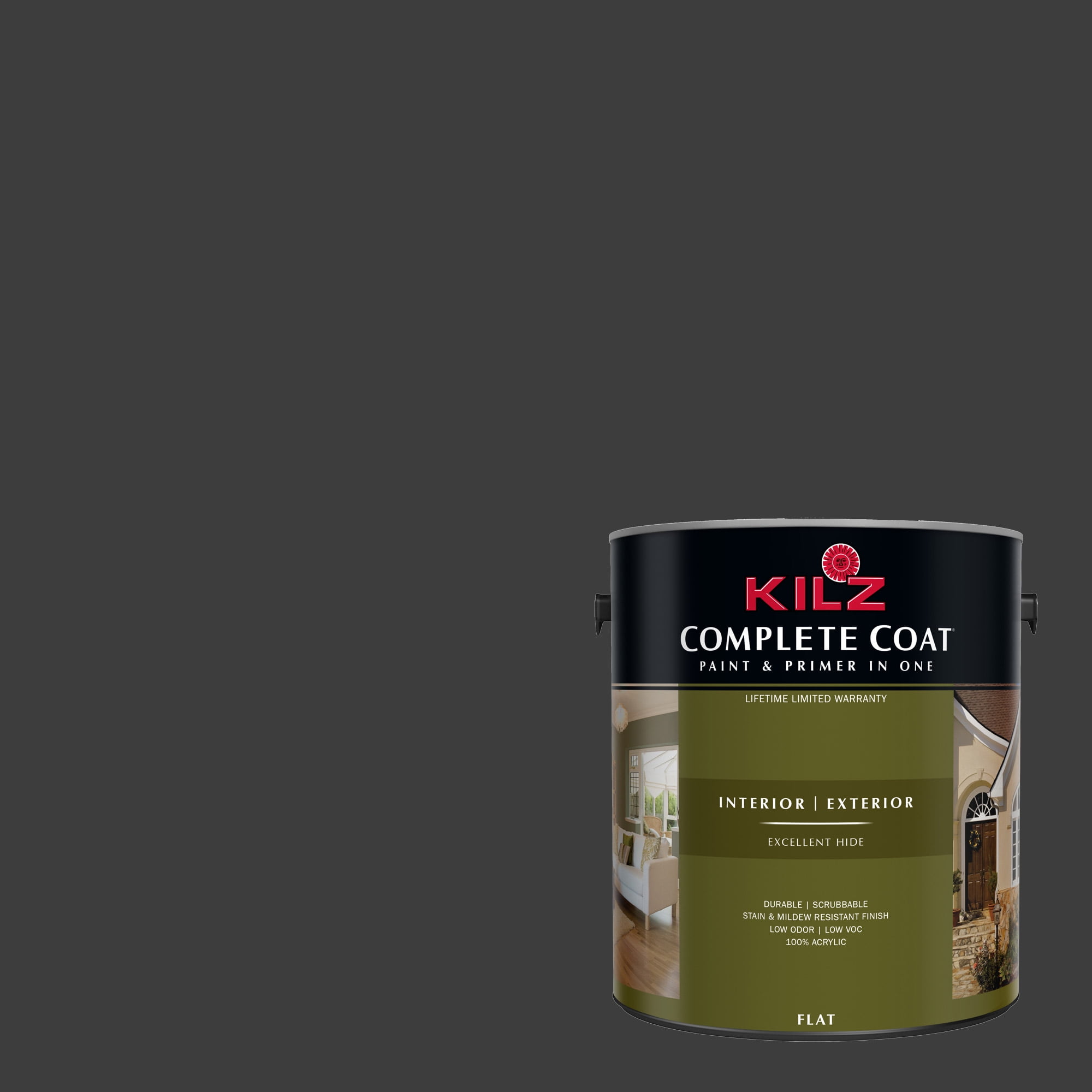 True Black, KILZ Complete Coat Interior/Exterior Paint & Primer in One