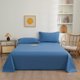 thumbnail image 2 of Juego de sábanas planas con 2 fundas de almohada, sábanas de poliéster suave tamaño Queen de 98x90 pulgadas, color liso, resistentes a la decoloración, lavables, ropa de cama para el hogar y el, 2 of 6