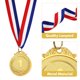 thumbnail image 3 of GADPIPARTY 3 medallas de premio de metal con cintas, medallas de bronce doradas y plateadas para competiciones deportivas, 3 of 7