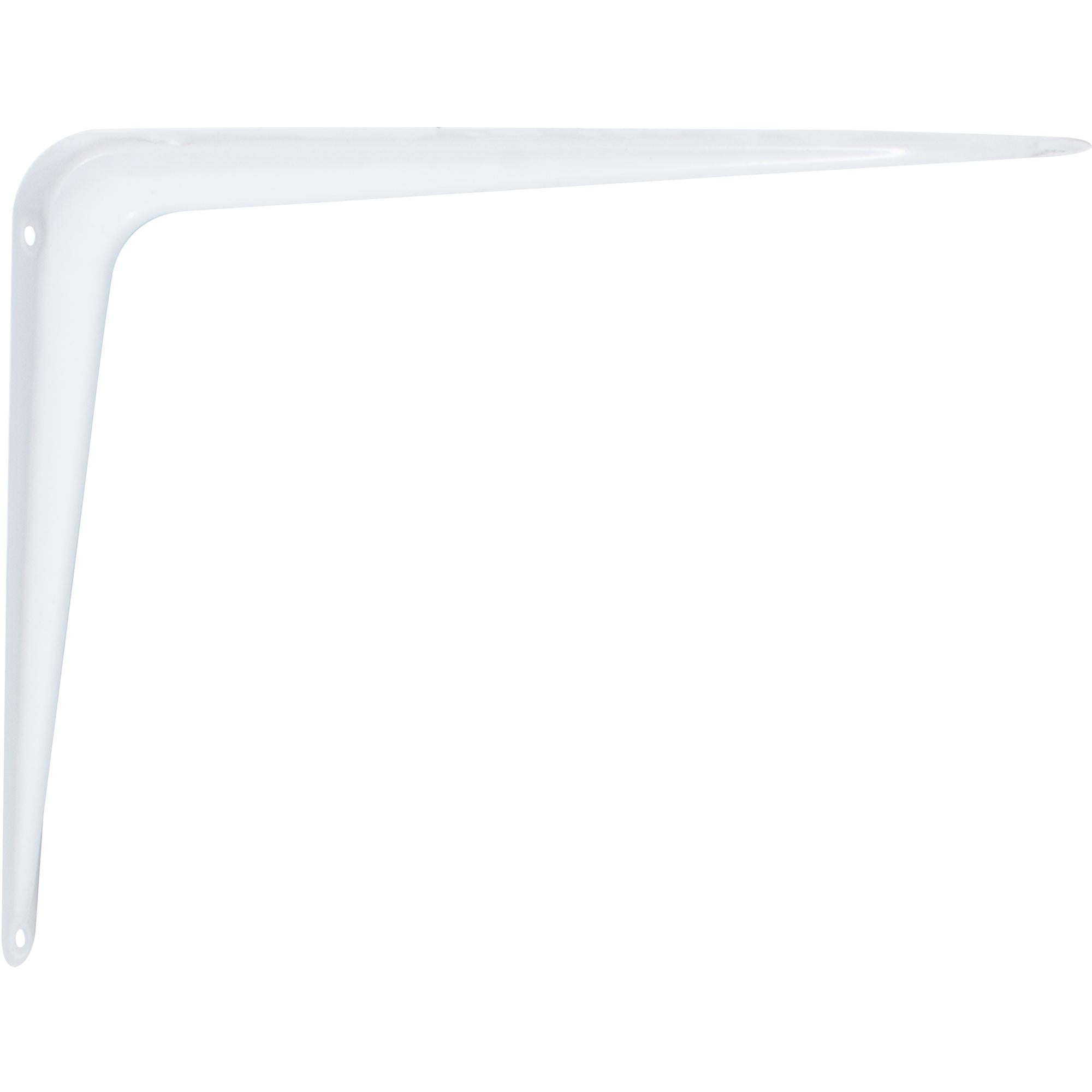 Shelf Bracket, 8" x 10", No Screws Included, White by Stone Harbor