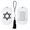 Silver, variant on Star of David Car Rearview Mirror Hanging Pendant Jewish Lord's Prayer Home Wall Door Decoratetion Accessories Jews Jehovah Names of God Tetragrammaton Amulet Gifts for Israelite, Silver