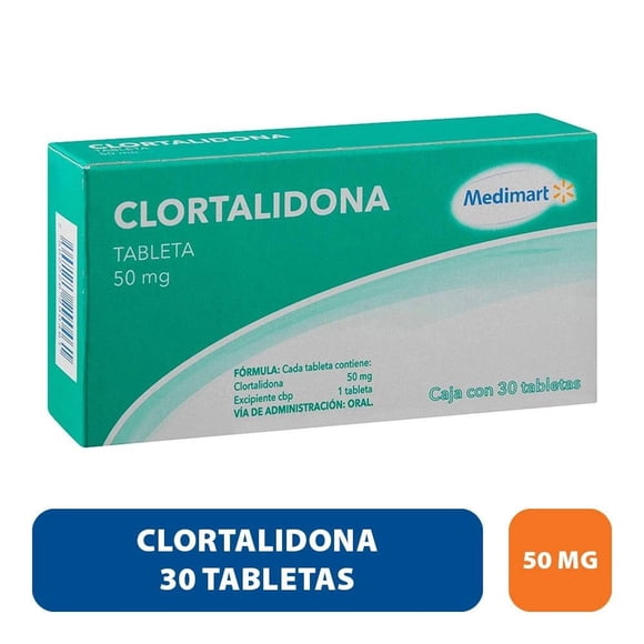 Clortalidona Medimart 50 mg 30 tabletas
