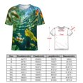 thumbnail image 2 of Lucky Koi Fish Lotus Leaf Women's T-Shirt Short Sleeve T Shirts Tops Tee Ladies Loose T, 2 of 6