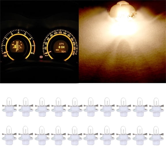 cciyu B8.4D Warm White Instrument Cluster Dash Panel Lights Super Bright:Bulbs Neo Wedge Halogen Lights 20PCS