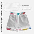 thumbnail image 3 of FORMRS Boys Swim Trunks Quick Dry Mesh Liner Boardshorts Sizes XS-XL, Black Retro Pattern, 3 of 7