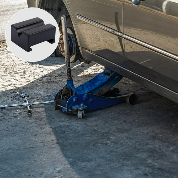BESTOYARD Floor Jack Rubber Pad Black for Car Universal Use 1Set