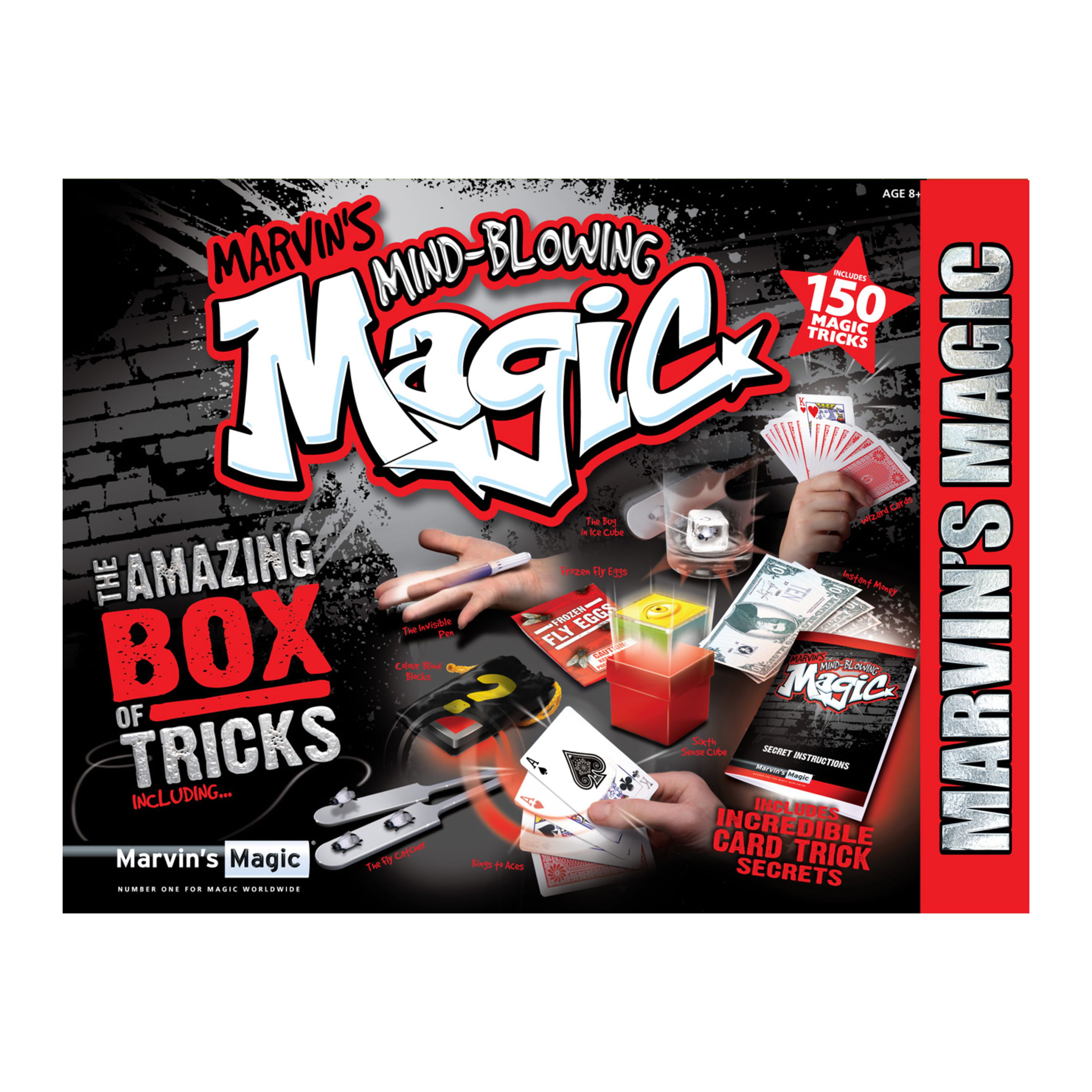 BEGINNER MAGIC SET Kit 10" Magician Wand 7 Trick Money Card Thumb Tip Silk Toy 