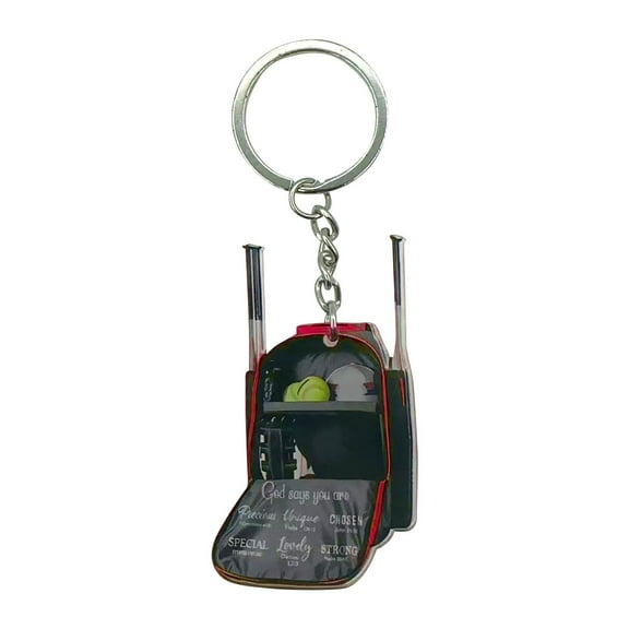 TUOBARR New Mini Baseball Backpack Acrylic Keychain Pendant Backpack