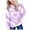 Purple, variant on Ulanda Kids Cute Hoodies Gradient Tie Dye Printed Hoodie with Pockets Casual Pullover Hooded Sweatshirts for Girls Boys (Blue, 11-12 Years)