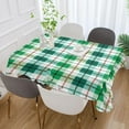 thumbnail image 5 of Coolnut St Patrick's Checkered Plaid Tablecloth Rectangle Colorful Table Cloth Large Square Table Cover for Dining Kitchen Party 60"x90" Decor Gift, 5 of 7